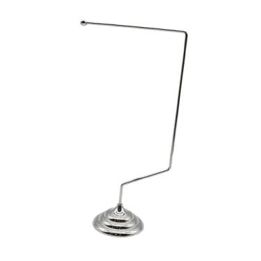 Imagem de Generic Suporte de bandeira para mastro de mesa, resistente, portátil, de metal, pequeno, interno, com suporte para festa, mesa, sala de aula, escritório, 15cmx32cm