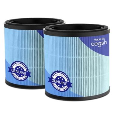 Imagem de Cegsin Substituição genuína do filtro de ar HEPA da série AP005C, filtro de ar 4 em 1 atualizado para fumaça, pólen, pelos, cabelo, poeira, odores, pacote com 2