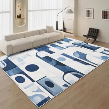 Imagem de Tapete azul grande para sala de estar, quarto, cabeceira, decoração de casa (160 x 200 cm (62 x 78 pol.) / hxx-280806001301)