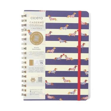 Imagem de CADERNO ESPIRAL PRAIA PAUTADO 17X24 CACHORROS 1 MATERIA 80 FLS