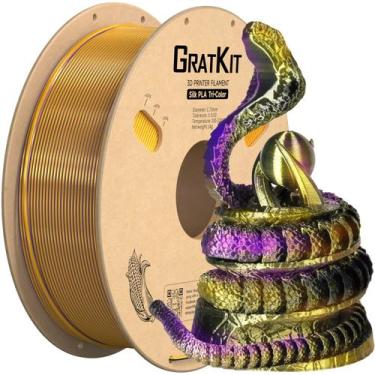 Imagem de Impressora 3D Filament GratKit Silk Tri-Color PLA 1,75 mm 1 kg
