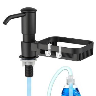 Imagem de Dispensador de sabão HAPPUP para pia de cozinha com suporte de esponja