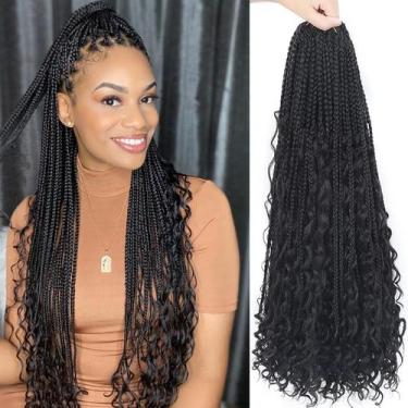 Imagem de Crochet Hair Diha Goddess Box Braids 24 polegadas, 8 pacotes, 1B