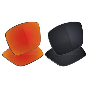 Imagem de Galvanic Lentes de reposição para óculos de sol Oakley Crankshaft OO9239 - Várias opções, Rubi + preto polarizado - Combo Pack, 0