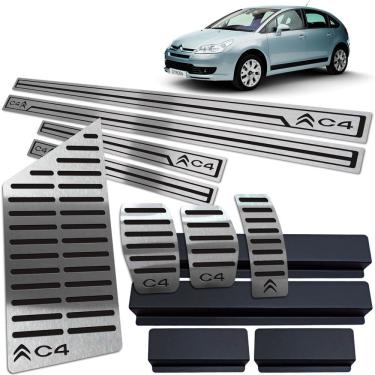 Imagem de Descanso Soleira Pedaleira Manual Citroen C4 Hatch Preto