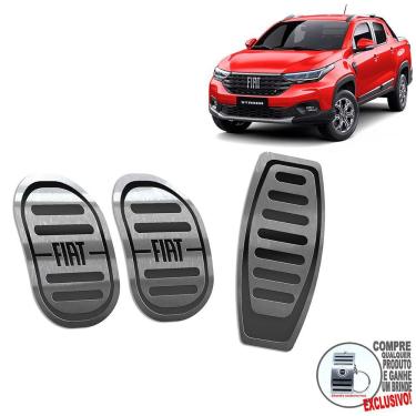 Imagem de Pedaleira Manual Em Aço Inox Fiat Strada Volcano Preto