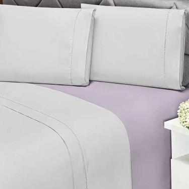 Imagem de Lençol Solteiro King Elástico 180 Fios Premier Andreza Rosa