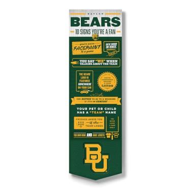 Imagem de YouTheFan Banner oficialmente licenciado pela NCAA Baylor Bears 15 x 48-10 placas - descrições bem-humoradas - frases divertidas para fãs de esportes, design original, decoração de parede do time