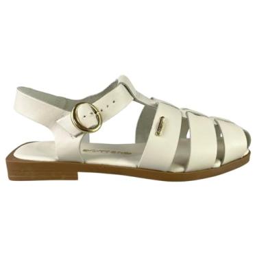 Imagem de Sandália Feminina Rasteira Bottero Fisherman em Couro (Off-White, BR, Adulto, Numérico, 35)