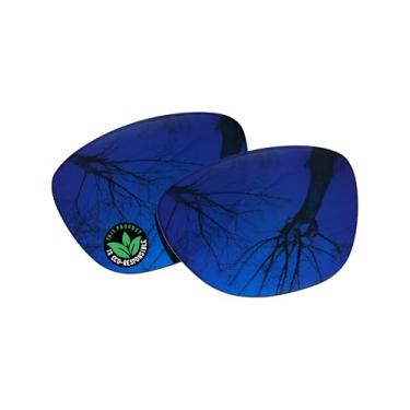 Imagem de Raydi Lentes de reposição de policarbonato para óculos de sol RayBan RW4014 Skyler (Gen 2) 52 mm, Espelhado azul trilha - polarizado, One Size