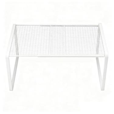 Imagem de DimyFew Organizador de prateleira expansível para armário, prateleira de armazenamento para banheiro, embaixo da pia, cozinha, despensa, organização, White L