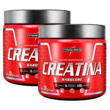Imagem de 2x Creatina 100% Pura Hardcore Integralmedica 300g, Sem Sabor