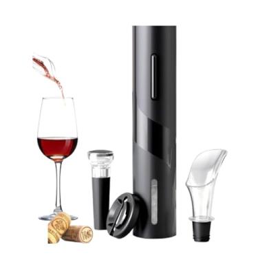 Imagem de Kit Abridor de Vinhos Elétrico Automático 4 em 1 Saca Rolhas, Bico Dosador, Rolha a Vácuo e Cortador E-ShopCenter