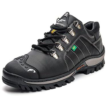 Imagem de Bota Adventure Trilha Tratorada Masculina Reforçada e Forrada Coturno Para Trabalho Palmilha Gel Tamanho:44;Cor:Preto;Gênero:Masculino;Departamento BS:Esporte