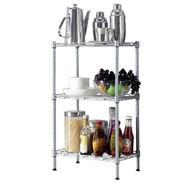 Imagem de Prateleira de cozinha unidade de armazenamento de cozinha prateleiras domésticas rack de armazenamento de cozinha de metal de três camadas moldura de forno micro-ondas 40 25 70 cm utensílios