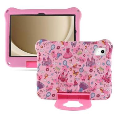 Imagem de Simicoo T-Mobile REVVL Tab 2 5G Tablet 10,1 polegadas 2025 capa para tablet princesa para crianças, meninos, meninas, leve, espuma vinílica acetinada, à prova de choque, com alça de suporte, capa de