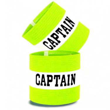 Imagem de Braçadeira clássica do capitão, braçadeiras ajustáveis para líderes (unissex) – Ideal para competições de futebol, basquete, vôlei e times escolares. (verde)