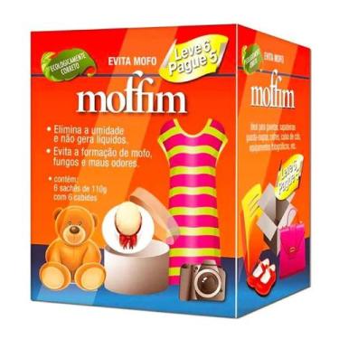 Imagem de Kit Antimofo Desumidificador Moffim 110g Roupeiro Closet, 6 unidades