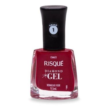 Imagem de Esmalte Risqué Diamond Gel Vermelho Rubi Cremoso 9,5ml, Vermelho Rubi