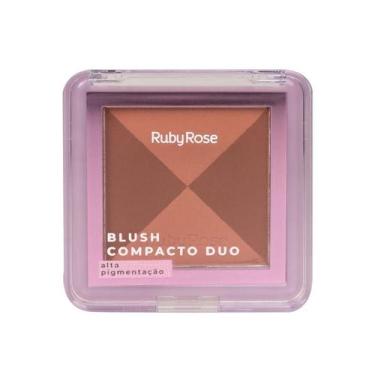 Imagem de Blush compacto duo db02 hbf5852 ruby rose