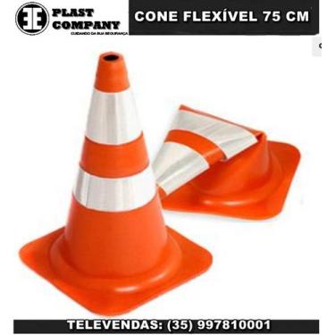 Imagem de Cone de sinalização flexível - 360, Laranja, 3kg