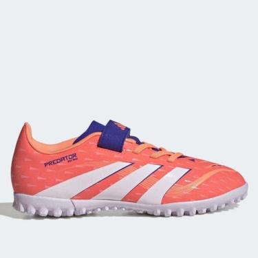 Imagem de Chuteira Society Infantil Adidas Predator Club Unissex, Laranja, 35