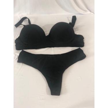 Imagem de Conjunto Mary Plus Size - Flalu Lingerie, Preto, 48