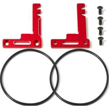 Imagem de RcThjia Short Battery Holder Bracket Set Aluminum Alloy RC Car Upgrade Part for Tamiya TT02 TT02B Replace TATT-075-Red