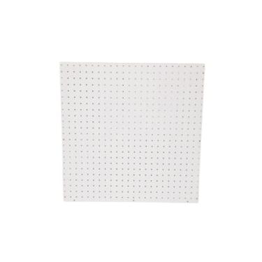 Imagem de Painel Organizador Pegboard 60x60 Branco + 10 Ganchos de 5cm, Para Paredes, Garagem, Bancada de Trabalho, Organização de Ferramentas de Sala de Artesanato