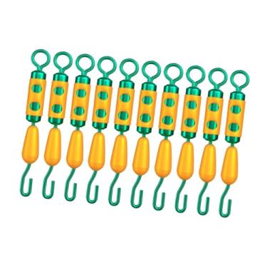 Imagem de simhoa 10 peças de giros de barril de pesca, equipamento de pesca de água doce, resistente, profissional, aço inoxidável, giros de encaixe essenciais, M