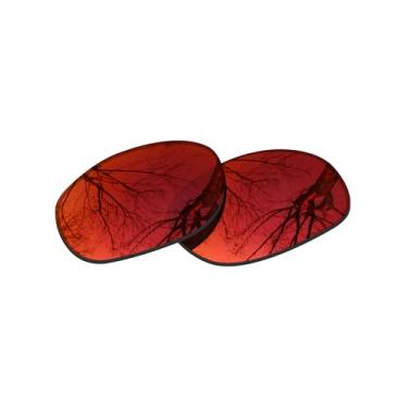 Imagem de Raydi Lentes de reposição de policarbonato para óculos de sol quadrados RayBan RB4033 60 mm - Espelhado vermelho fogo - Polarizado