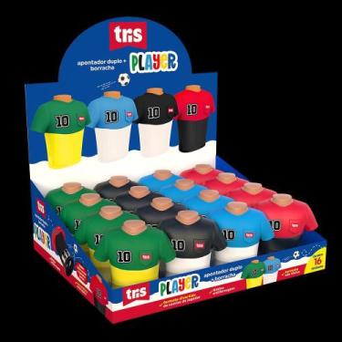 Imagem de Apontador deposito e borracha tris player 910257 un, 3