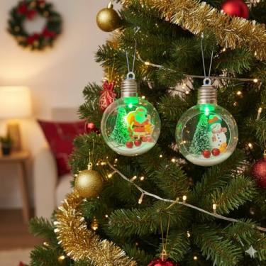 Imagem de Enfeite Natalino Bolinhas LED Mini Globo Pisca Pisca para Árvore de Natal