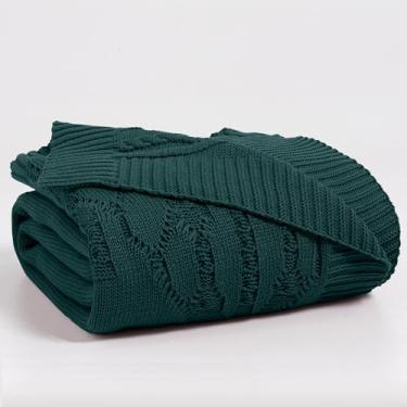 Imagem de Manta Peseira para Cama Queen Tricot Realeza Elegante (Verde Floresta)