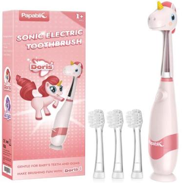 Imagem de Escova de dentes elétrica Papablic Toddler Sonic Kids 1-3 anos