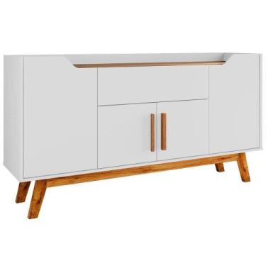 Imagem de Balcão Buffet 4 Portas Future 136 Cm Bechara Branco Cinamomo - BECHARA