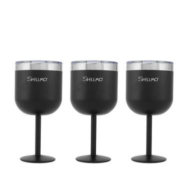 Imagem de Kit 3 Taças para Gin - 530ML - Shellmo, PRETO