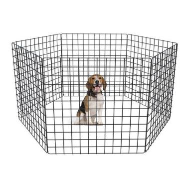 Imagem de Cercado Cachorro Articulado Móvel Pet 6 Telas 60cm Cercadinho Modular 