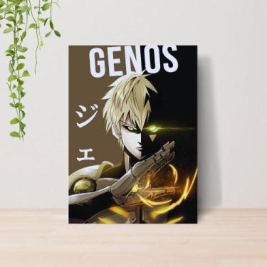 Imagem de Quadro One Punch Man Saitama Anime A4  Placa MDF 03 - Lomi Art