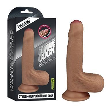 Imagem de Pênis Realístico 20cm com Prepúcio e Duas Densidades - Uncircumcised - Lovetoy, Lovetoy, Bege