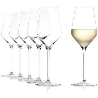 Imagem de Stölzle Lausitz Conjunto de 6 taças de vinho branco, quatrófilos, 30 ml – taças de vinho premium ideais para vinho branco e aperitivos – Taça de cristal elegante, pode ser lavada na lava-louças e