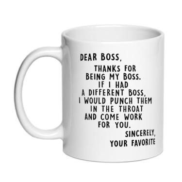 Imagem de SIUNY Dear Boss Appreciation Coworkers Coffee Mugs - Presente engraçado de chefe de 325 ml, ideal para melhores amigos, irmãs, familiares, presentes de agradecimento de funcionários para colegas de