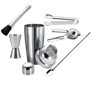 Imagem de Coqueteleira Kit Bar Barman Iniciantes Dosador Drinks Inox Acessório Profissional Medidor Bebidas
