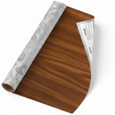 Imagem de Papel Adesivo Madeira 45cmx10m  Aplicação Fácil e Antimofo - Leotack