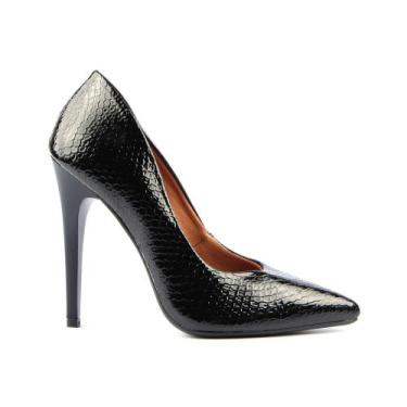 Imagem de Scarpin Salto Alto Cobra Preto - Planet Franca, 38