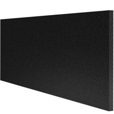Imagem de Folha de plástico HDPE 12x30cm 1,27cm de espessura preta para bricolag
