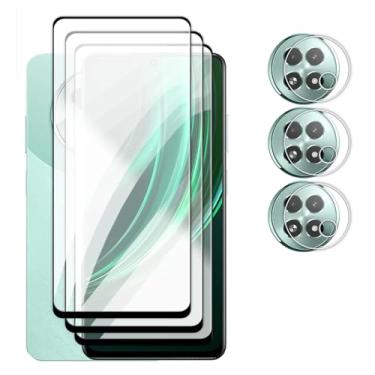 Imagem de Para Realme 13 5G, 6 em 1 Vidro Temperado 2.5D Capa Completa Cola Protetor de Tela Lente Filme 6,72 polegadas