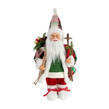 Imagem de Fancyes Estatueta de Papai Noel em Pé, Enfeite de Mesa para Decoração de Estante, Armário Ou Casa, Segure o trenó