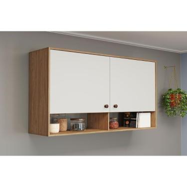 Imagem de Armário De Cozinha Modulado Torino C- 2 Portas 120cm Mel-off White - Movelbento