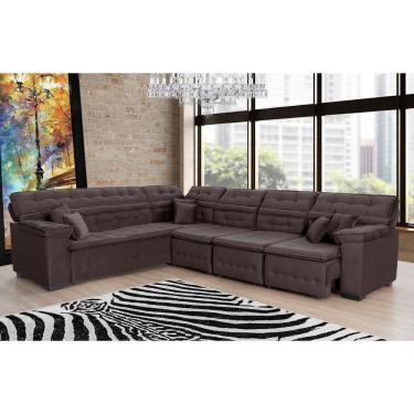 Imagem de Sofá De Canto Magno 2,57x3,77m Marrom